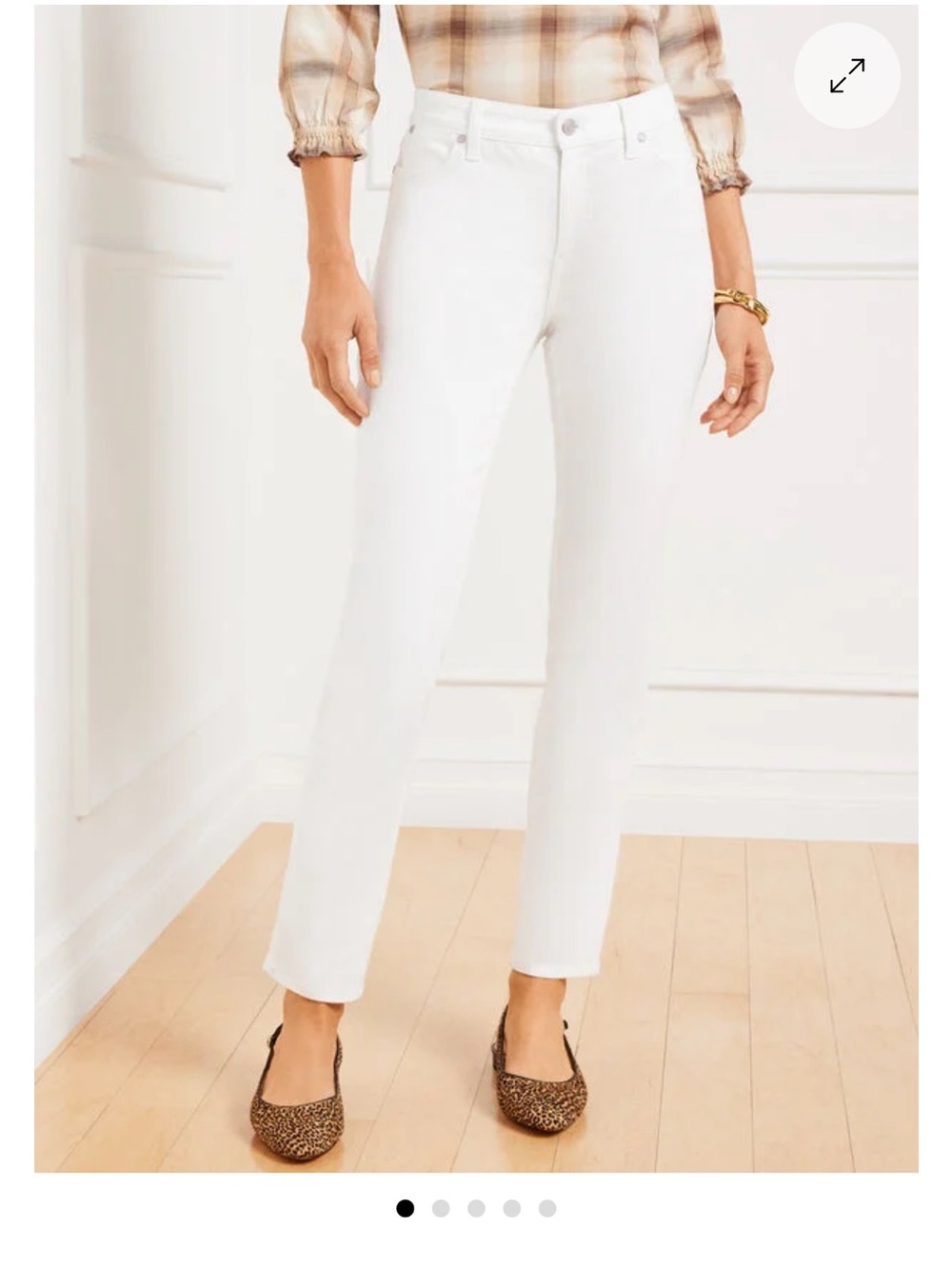 Talbots White Slim Ankle Jeans
